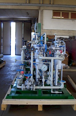 View of the fuel oil skid.